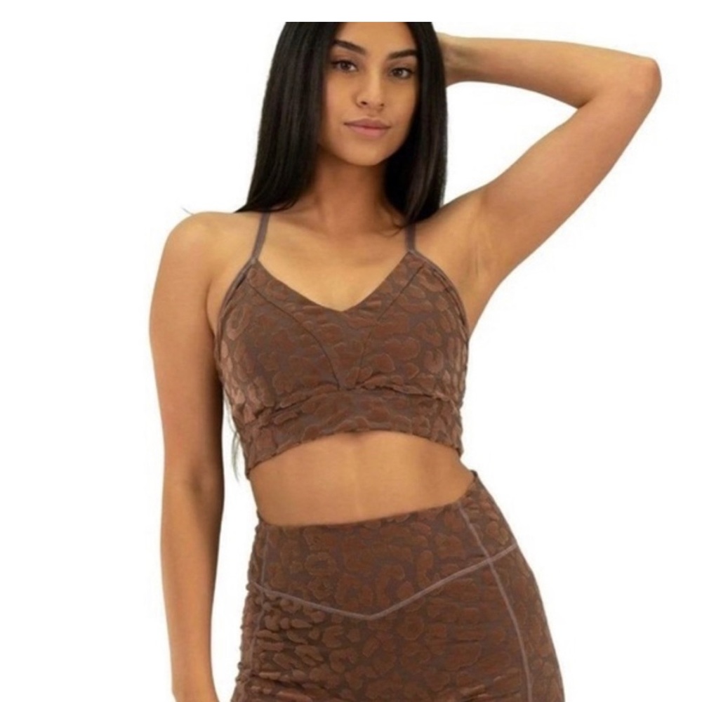 Balance Athletica pantha lux brown sports bra